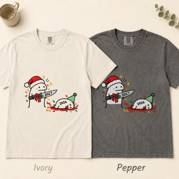 New Year Shirt 2027, Funny Goodbye 2026 Cute New Years Graphic Tee — alternate product mockup new year shirt 2027 t-shirt color options