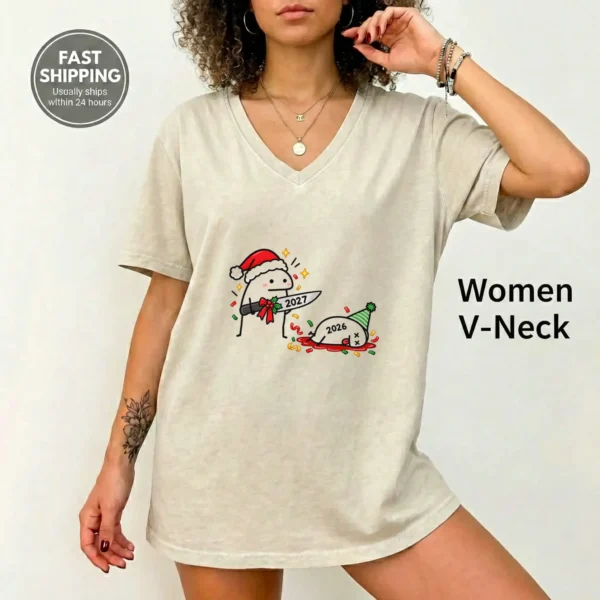 New Year Shirt 2027, Funny Goodbye 2026 Cute New Years Graphic Tee — lifestyle mockup new year shirt 2027 t-shirt lifestyle scene