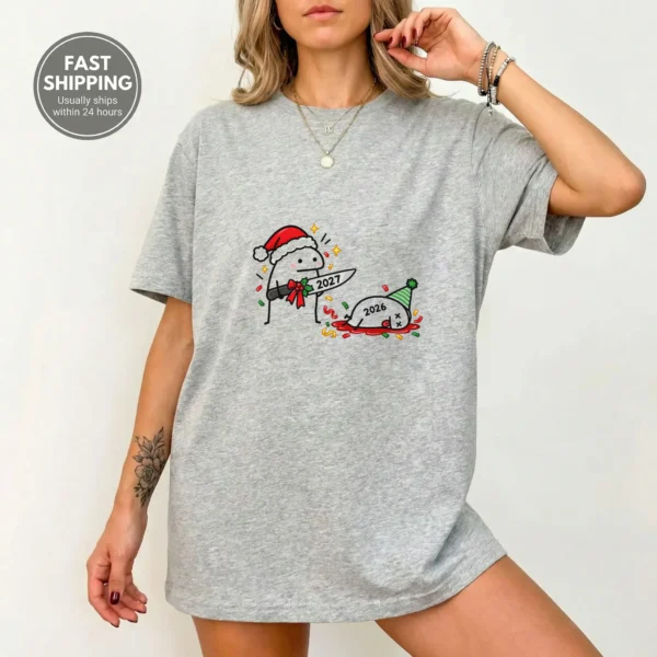 New Year Shirt 2027, Funny Goodbye 2026 Cute New Years Graphic Tee — alternate product mockup new year shirt 2027 t-shirt product photo