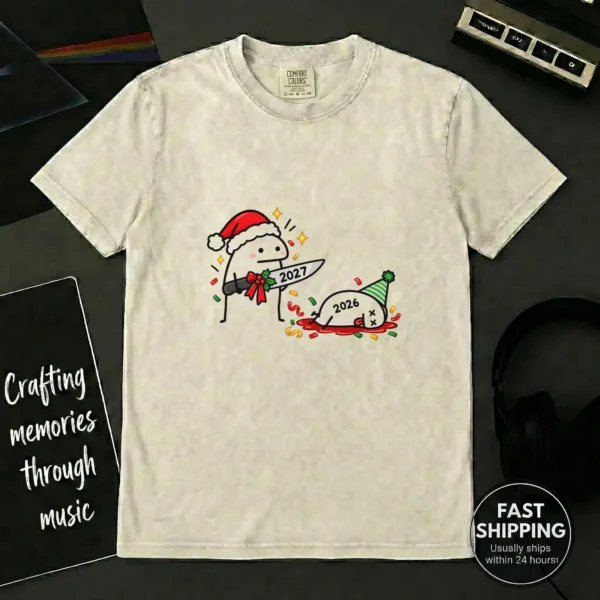 New Year Shirt 2027, Funny Goodbye 2026 Cute New Years Graphic Tee — alternate product mockup new year shirt 2027 t-shirt product photo