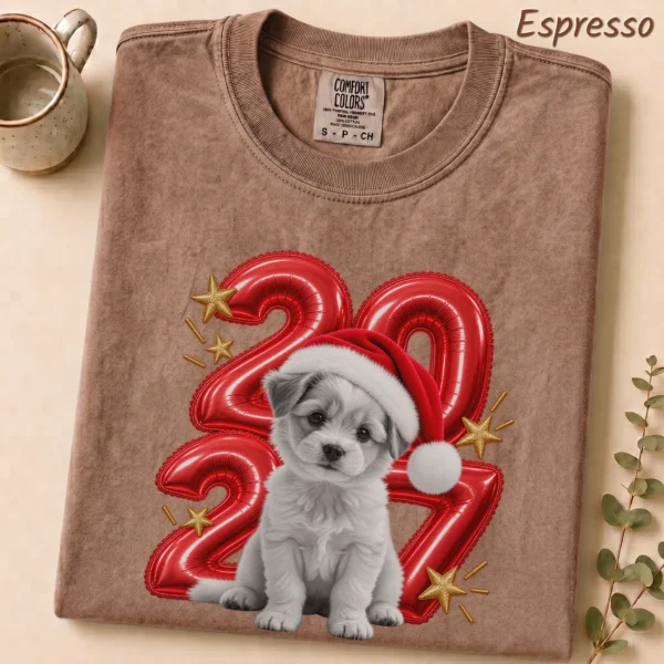 New Year's 2027 Adult Shirt, Embracing Children — alternate product mockup new year's 2027 adult shirt t-shirt lifestyle scene
