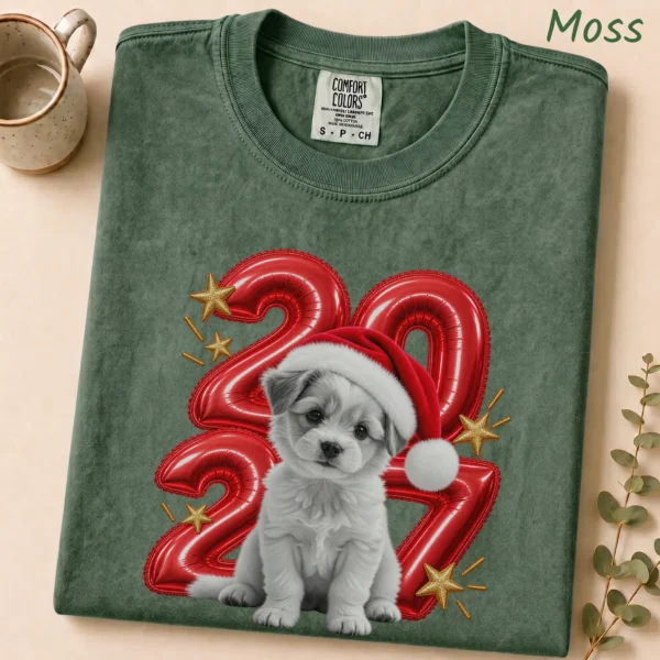 New Year's 2027 Adult Shirt, Embracing Children — alternate product mockup new year's 2027 adult shirt t-shirt product photo