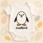 oval penguin baby bodysuit