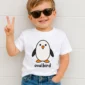 oval penguin baby bodysuit product photo