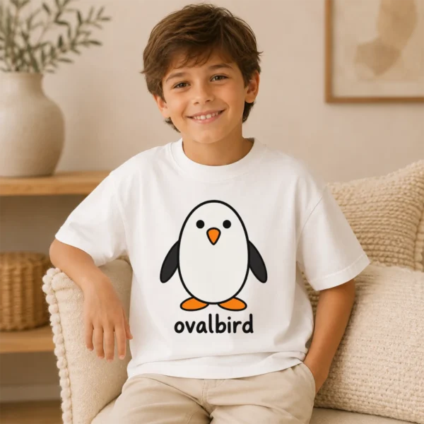 Oval Penguin Baby Bodysuit, Toddler & Youth Shirt | Ovalbird — toddler shirt mockup oval penguin baby bodysuit lifestyle scene