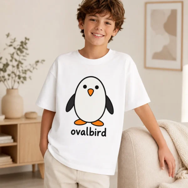 Oval Penguin Baby Bodysuit, Toddler & Youth Shirt | Ovalbird — toddler shirt mockup oval penguin baby bodysuit product detail