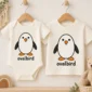 oval penguin baby bodysuit product photo