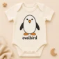 oval penguin baby bodysuit product photo