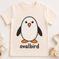 oval penguin baby bodysuit close-up detail