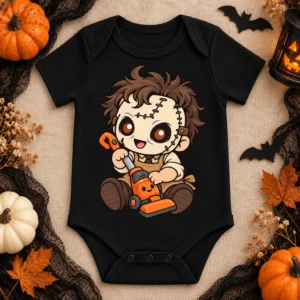 patchwork mask baby bodysuit