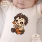 patchwork mask baby bodysuit product photo