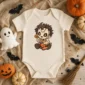 patchwork mask baby bodysuit product photo