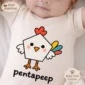 pentagon chicken baby bodysuit alternate angle