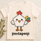 pentagon chicken baby bodysuit close-up detail