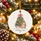 personalized baby’s first christmas ornament product image close-up detail