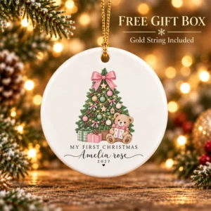 personalized baby’s first christmas ornament product image