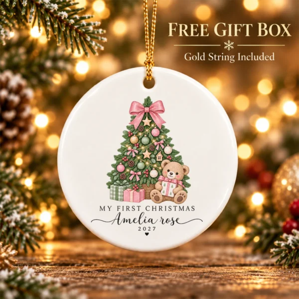 personalized baby’s first christmas ornament product image