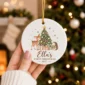 personalized baby’s first christmas ornament product image close-up detail
