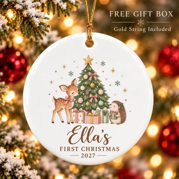 personalized baby’s first christmas ornament product image