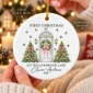 personalized ceramic new home ornament for first christmas couple product image front view