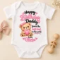 personalized daddy birthday baby bodysuit & custom toddler shirt mockup view