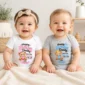 personalized daddy birthday baby bodysuit & custom toddler shirt model mockup
