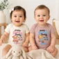 personalized daddy birthday baby bodysuit & custom toddler shirt model mockup