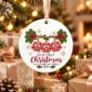 personalized family of three first christmas sweater ornament 2026 product image product photo
