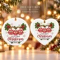 personalized family of three first christmas sweater ornament 2026 product image