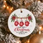 personalized name first christmas as a family of three ornament 2026 product image styled product photo