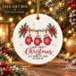 personalized name first christmas as a family of three ornament 2026 product image alternate angle