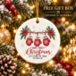 personalized name first christmas as a family of three ornament 2026 product image product photo