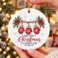 personalized name first christmas as a family of three ornament 2026 product image product photo