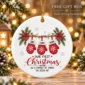 personalized name first christmas as a family of three ornament 2026 product image product photo