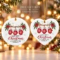 personalized name first christmas as a family of three ornament 2026 product image lifestyle scene