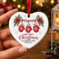 personalized name first christmas as a family of three ornament 2026 product image size detail