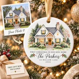 personalized new home ornament product image color options