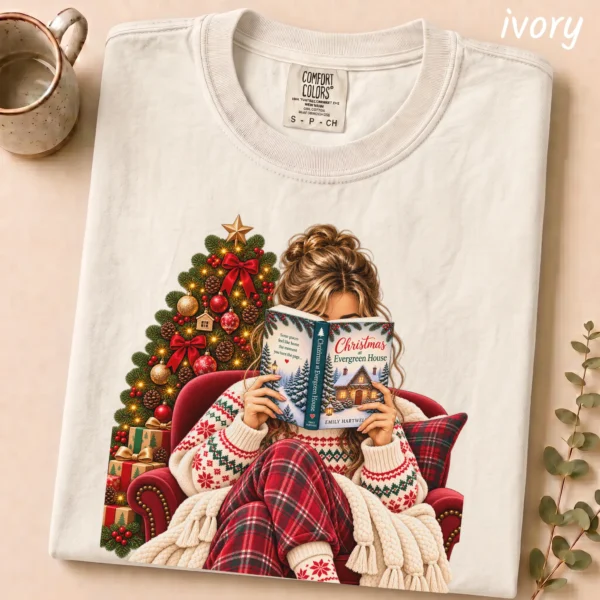 Personalized Christmas At Evergreen House New Year's Shirt — alternate product mockup personalized new year's at evergreen house shirt t-shirt lifestyle scene
