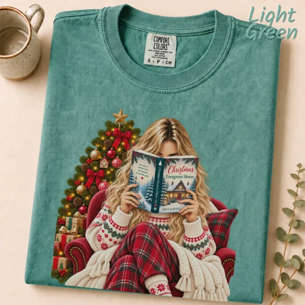 Personalized Christmas At Evergreen House New Year's Shirt — alternate product mockup personalized new year's at evergreen house shirt t-shirt mockup view