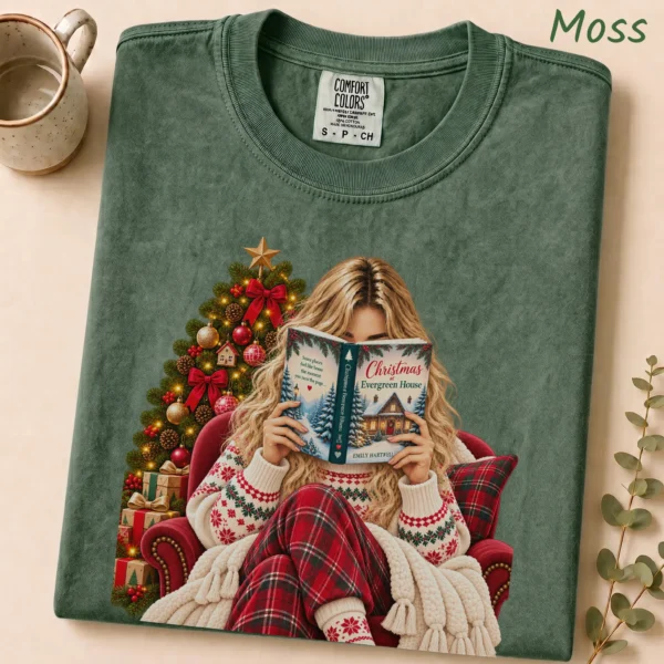 Personalized Christmas At Evergreen House New Year's Shirt — alternate product mockup personalized new year's at evergreen house shirt t-shirt alternate angle