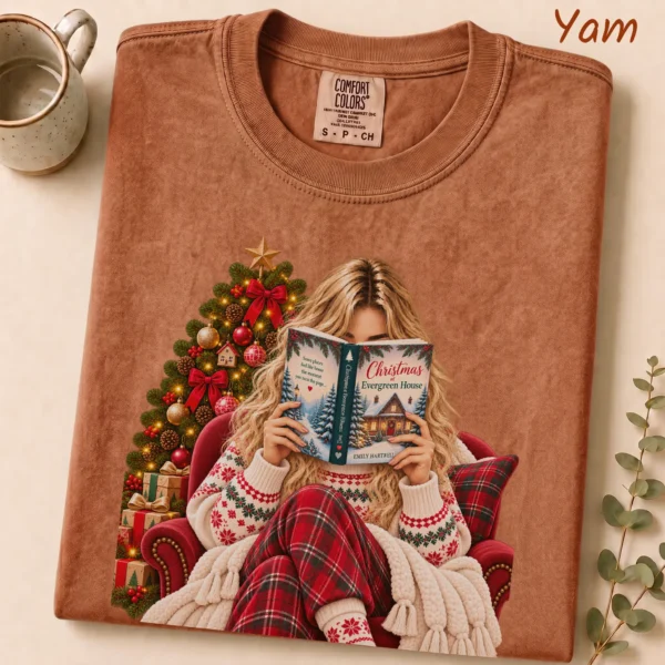 Personalized Christmas At Evergreen House New Year's Shirt — alternate product mockup personalized new year's at evergreen house shirt t-shirt front view