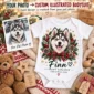 personalized pet photo baby bodysuit color options