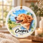 personalized watercolor pet ornament product image color options