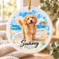 personalized watercolor pet ornament product image color options
