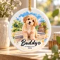 personalized watercolor pet ornament product image color options