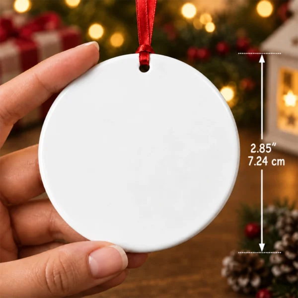 Personalized Watercolor Pet Ornament, Custom Photo Keepsake Gift Idea — alternate product mockup personalized watercolor pet ornament product image color options