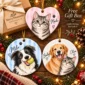 personalized watercolor pet portrait ornament product image back view