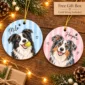 personalized watercolor pet portrait ornament product image back view