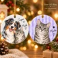personalized watercolor pet portrait ornament product image back view