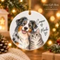 personalized watercolor pet portrait ornament product image back view